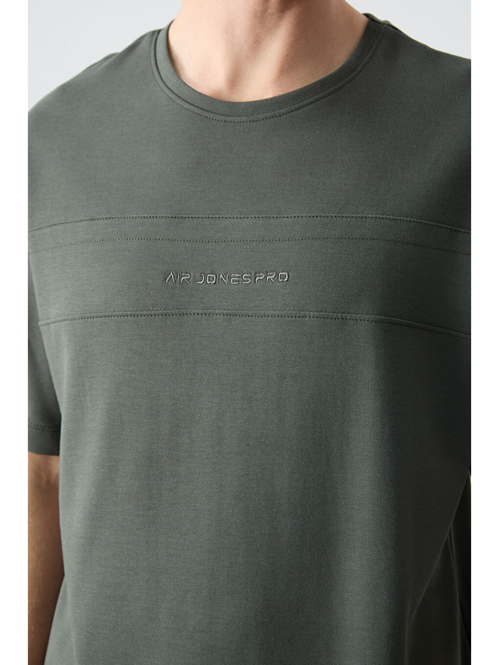 Haki Pamuklu Kalın Yumuşak Dokulu Oversize Fit Basic Erkek Şort Takım - 85257-2