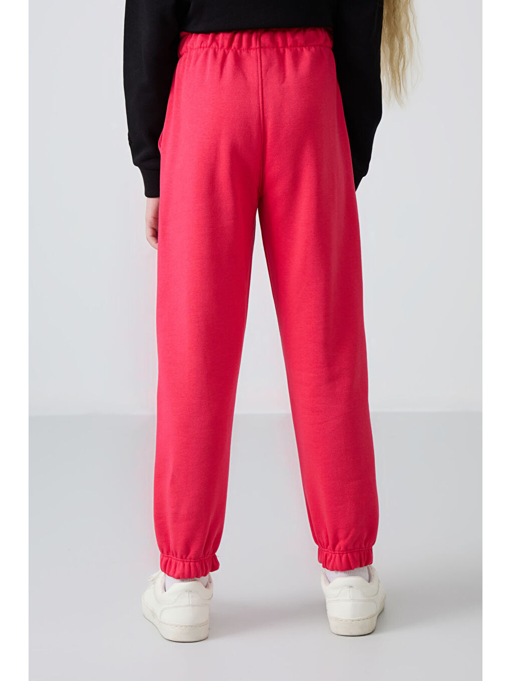 Viva Kırmızı Pamuklu İçi Tüylü Yumuşak Dokulu Standart Fit Nakışlı Kız Çocuk Eşofman Alt - 75158-4