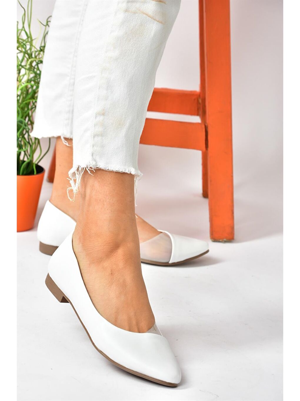 Beyaz Günlük Kadın Babet P726143009-1