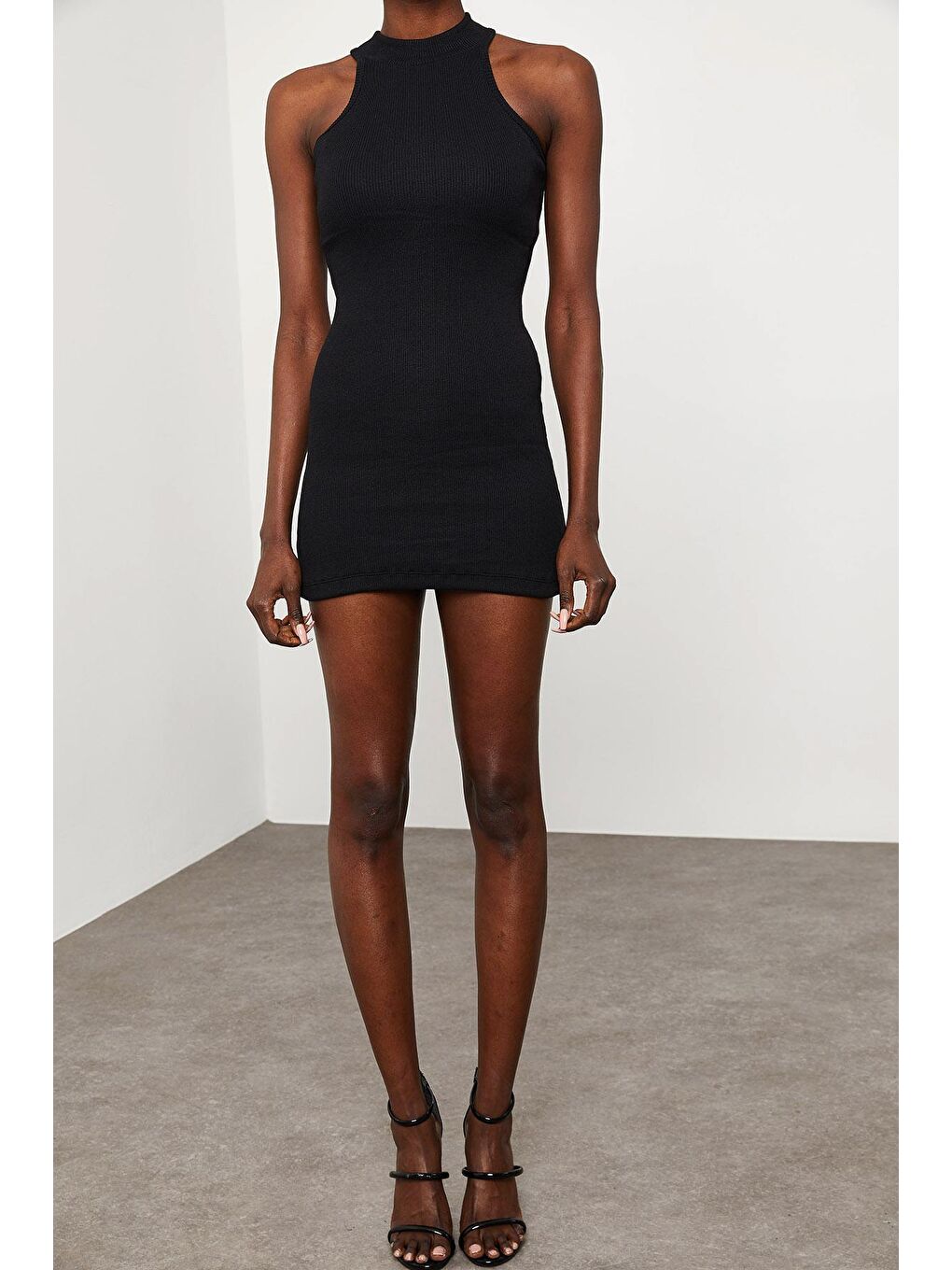 Siyah Kolsuz Kaşkorse Elbise 1KZK6-11609-02