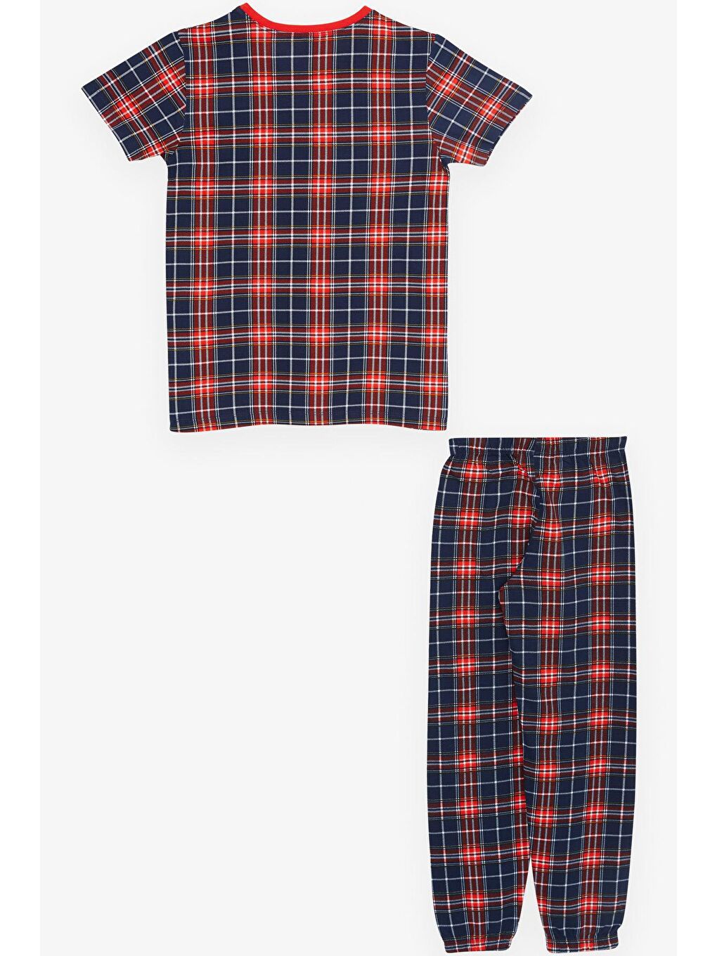 Erkek Çocuk Pijama Takımı Ekose Desenli Karışık Renk (5 Yaş)-1