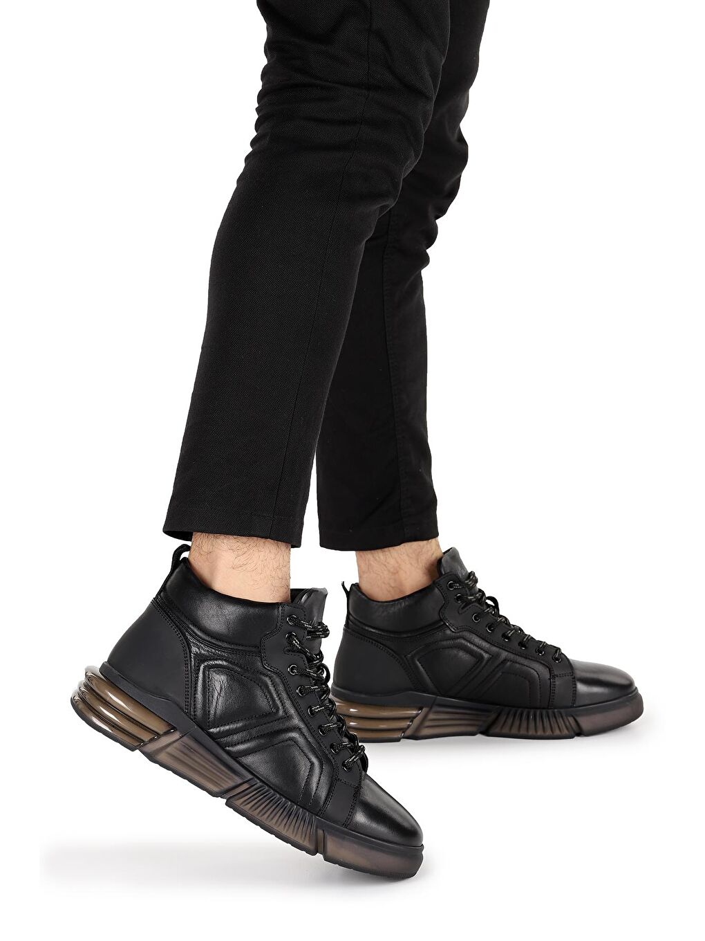 Siyah 152-16254 Deri Erkek Casual Bot Ayakkabı