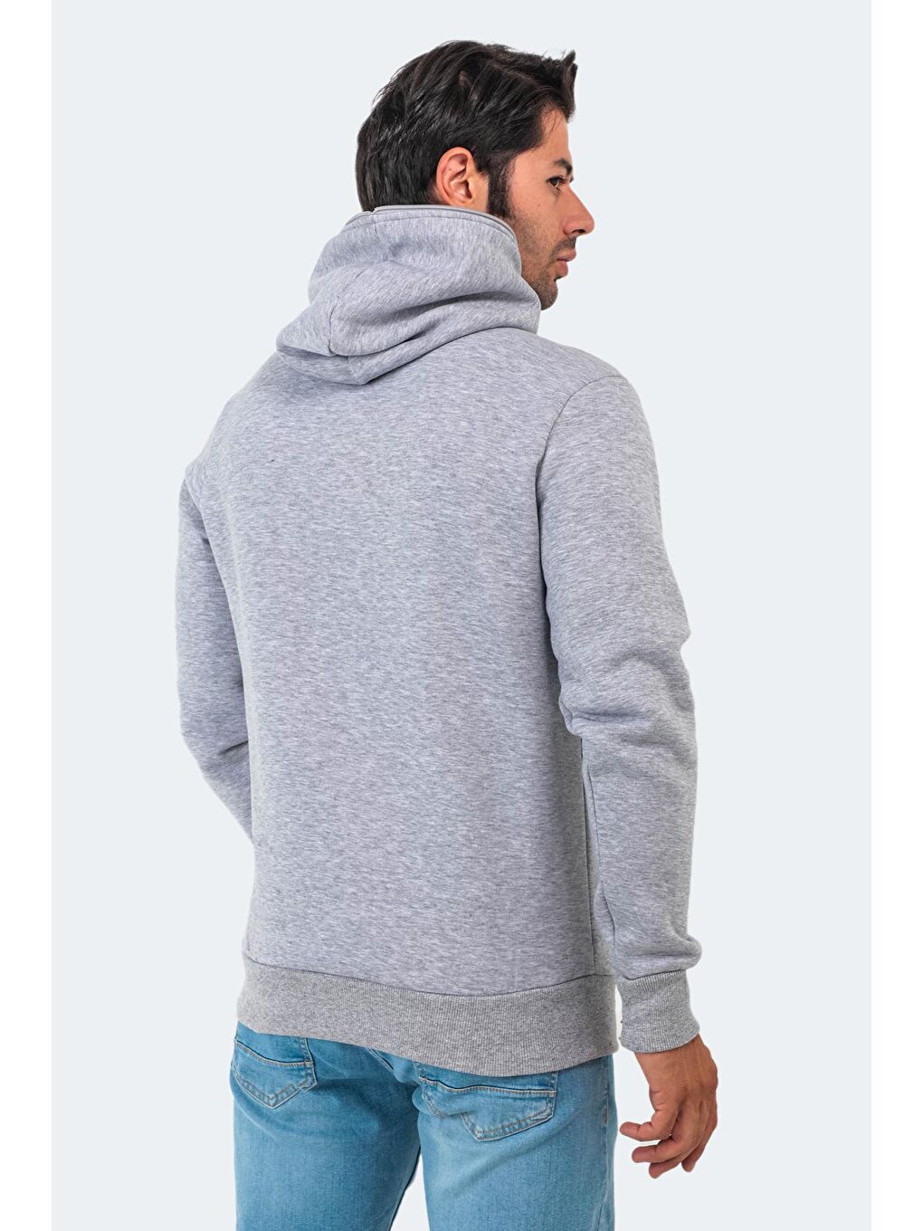 BAHA Erkek Kapüşonlu Sweatshirt Gri-2