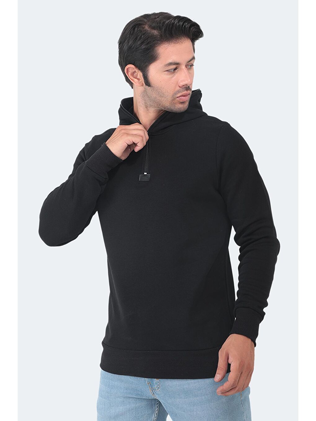 SLAZENGER Siyah BAHA Erkek Sweatshirt Siyah