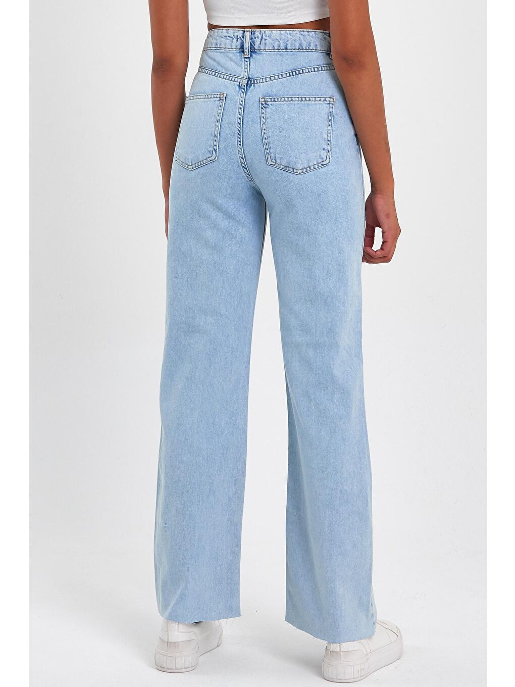 Mavi Kadın Paça Kesik Denim Pantolon-4