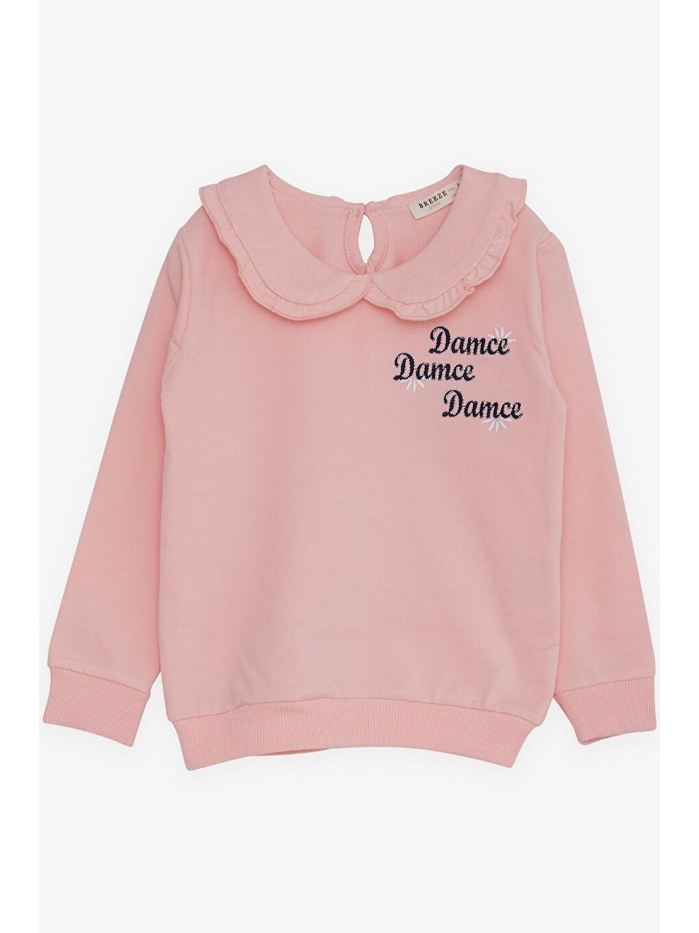 Breeze Pembe Kız Bebek Sweatshirt Bebe Yaka Pembe (1.5-2 Yaş)