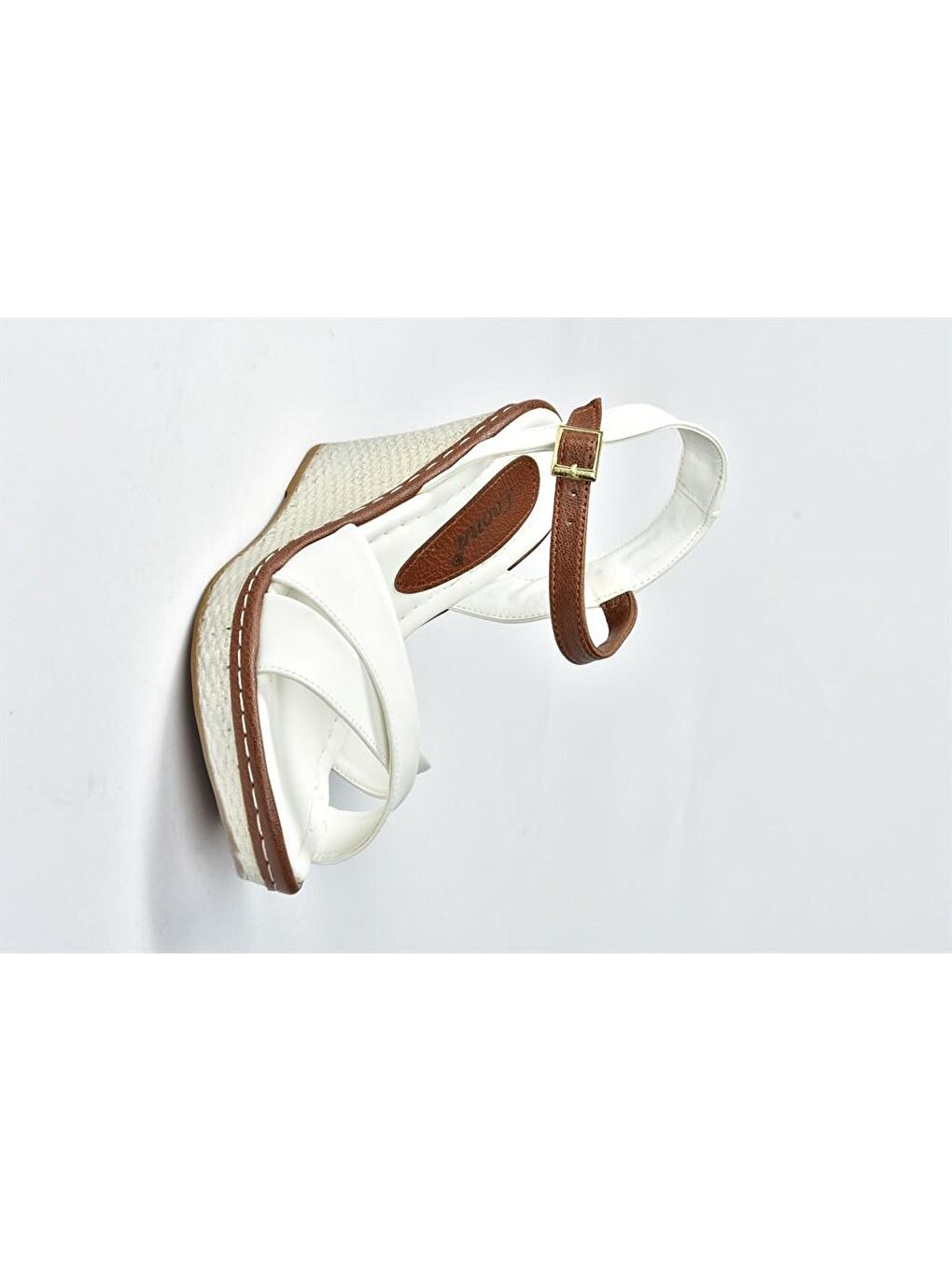 9674040209 Beyaz Dolgu Taban Kadın Ayakkabı-2