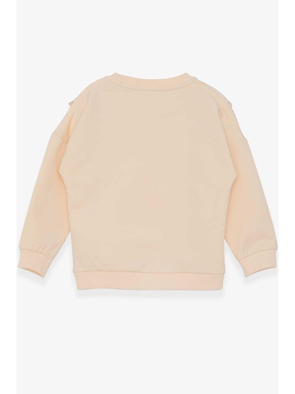 Ekru Kız Çocuk Sweatshirt Güpürlü Krem (1.5-5 Yaş)-1