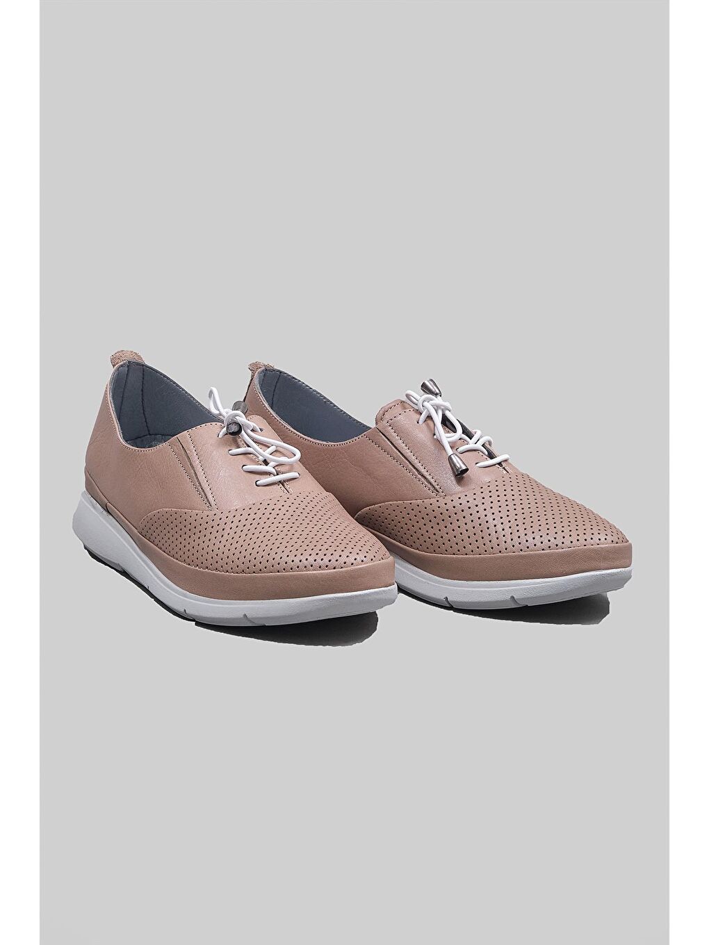 Bej Serdar Yeşil Lucy Hakiki Deri Rahat Kalıplı Yumuşak Ve Hafif Tabanlı Ayakkabı Kadın-1