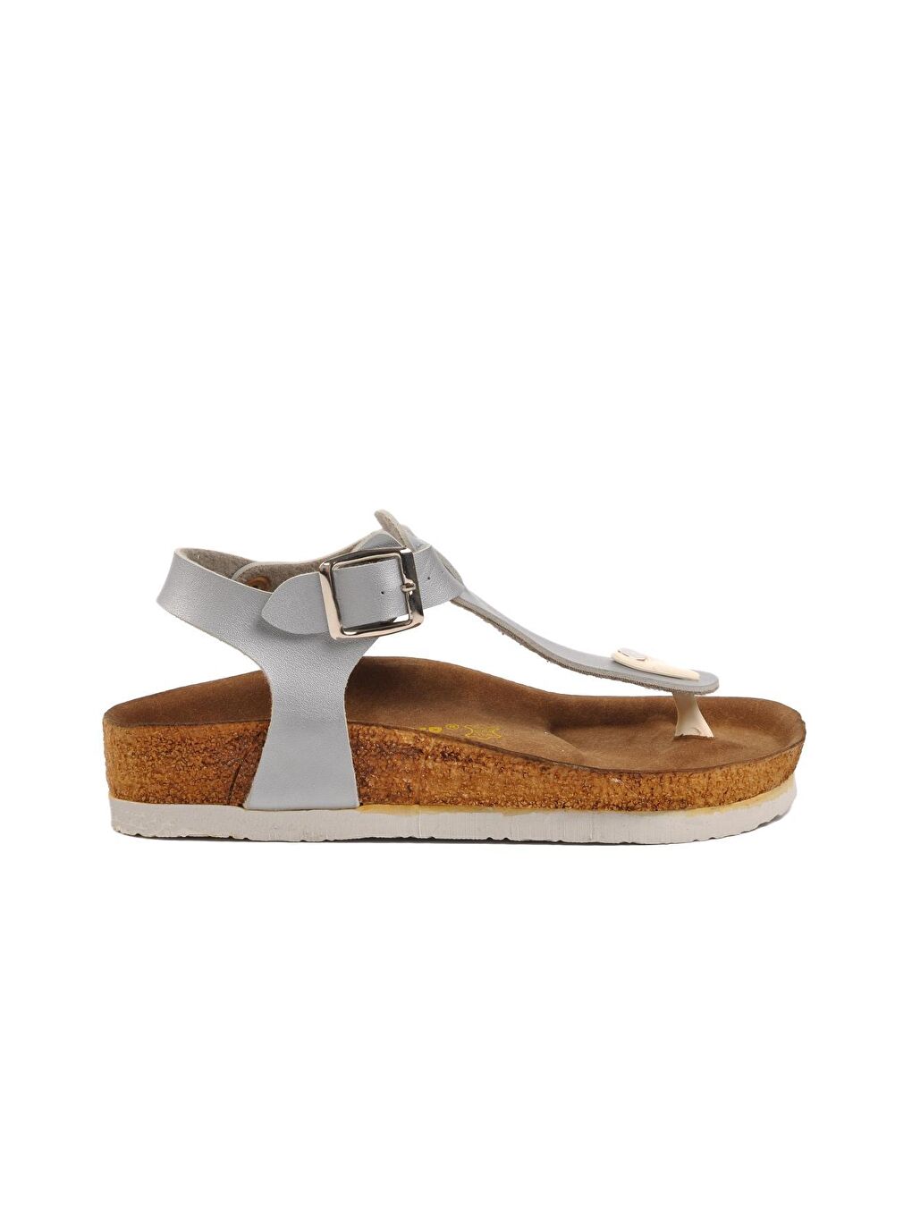 Gri 211320-F Gümüş Kız Çocuk Parmak Arası Sandalet