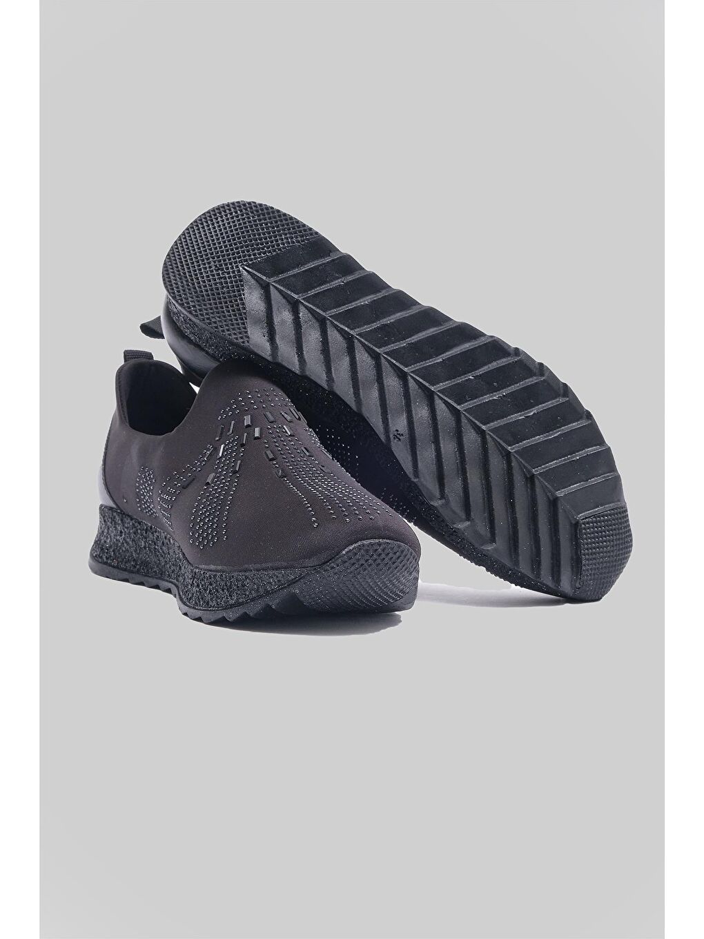 Siyah Serdar Yeşil Paige Strech Saten Kumaş Günlük Ayakkabı Kadın-3