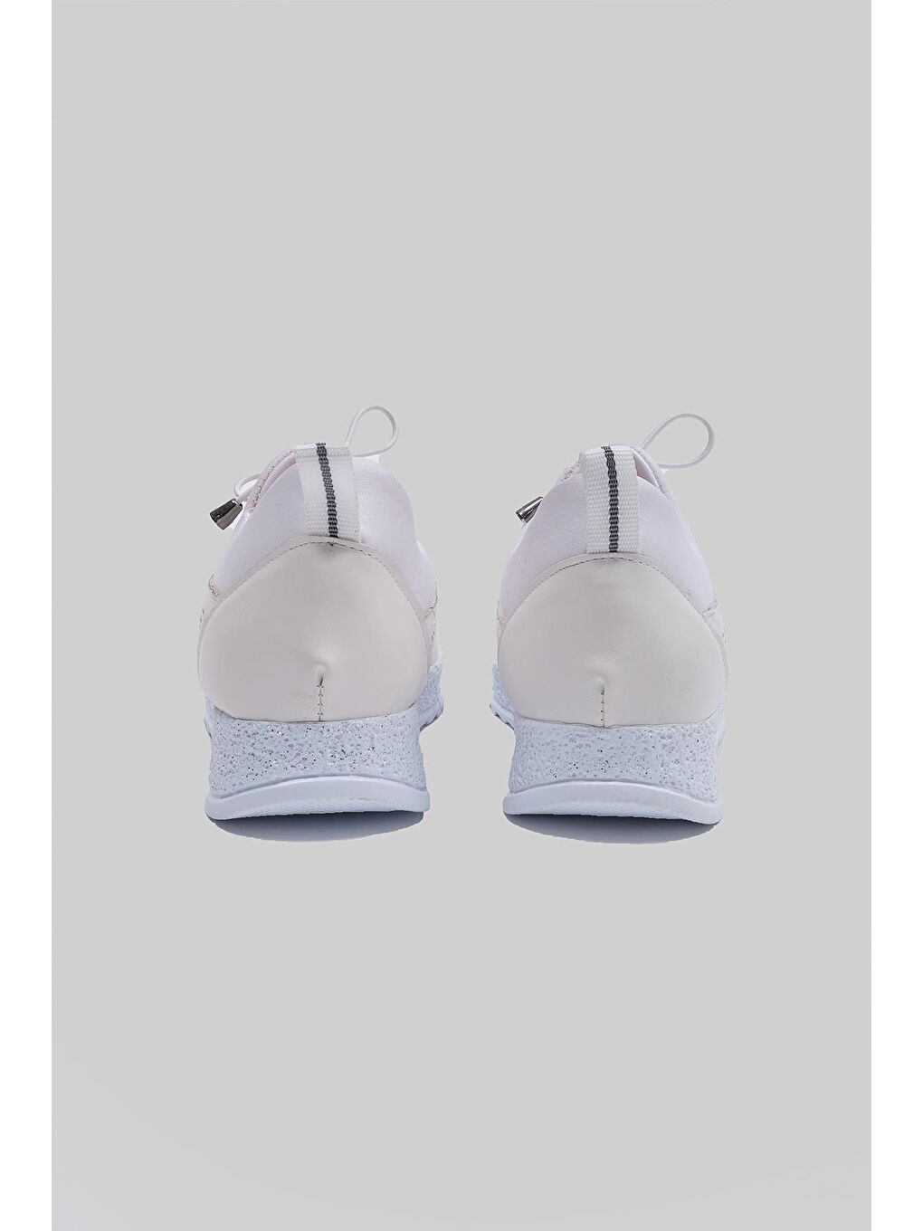 Beyaz Serdar Yeşil Sheila Strech Saten Kumaş Günlük Ayakkabı Kadın-4