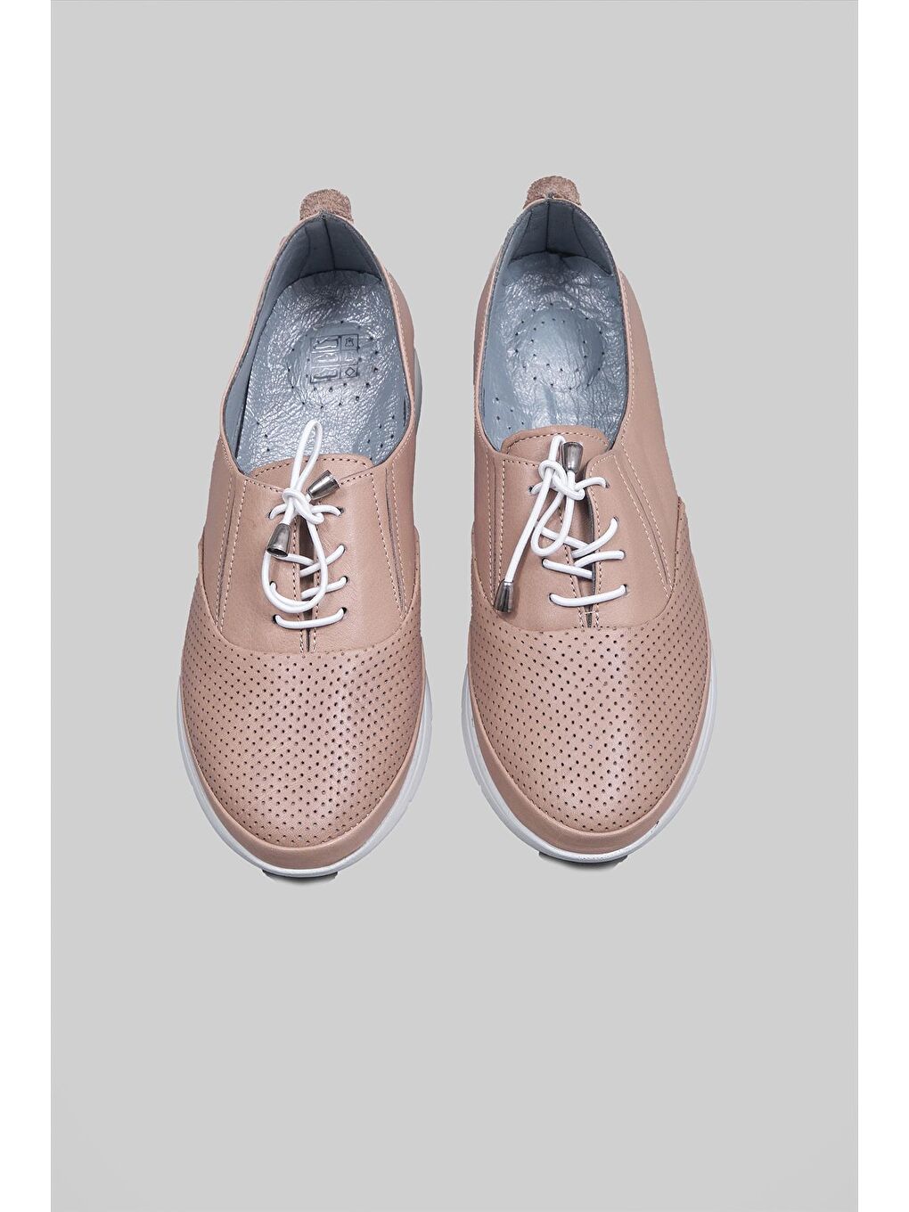 Bej Serdar Yeşil Lucy Hakiki Deri Rahat Kalıplı Yumuşak Ve Hafif Tabanlı Ayakkabı Kadın-4