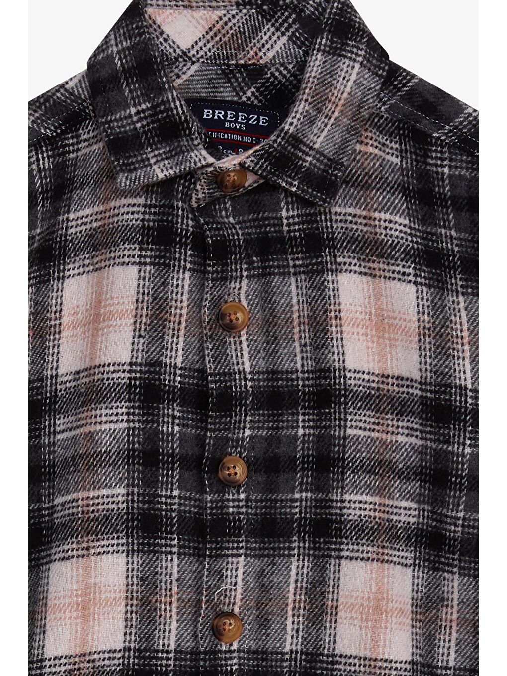 Erkek Çocuk Oduncu Gömlek Siyah Melanj (8-14 Yaş)-2