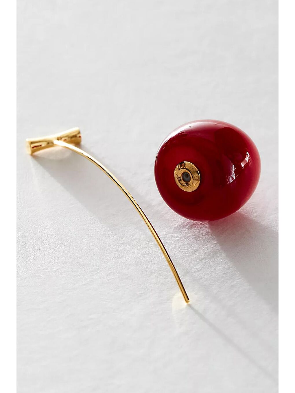 Pembe Cherry Uzun Kiraz Altın Kaplama Sallantılı Kadın Küpe-2