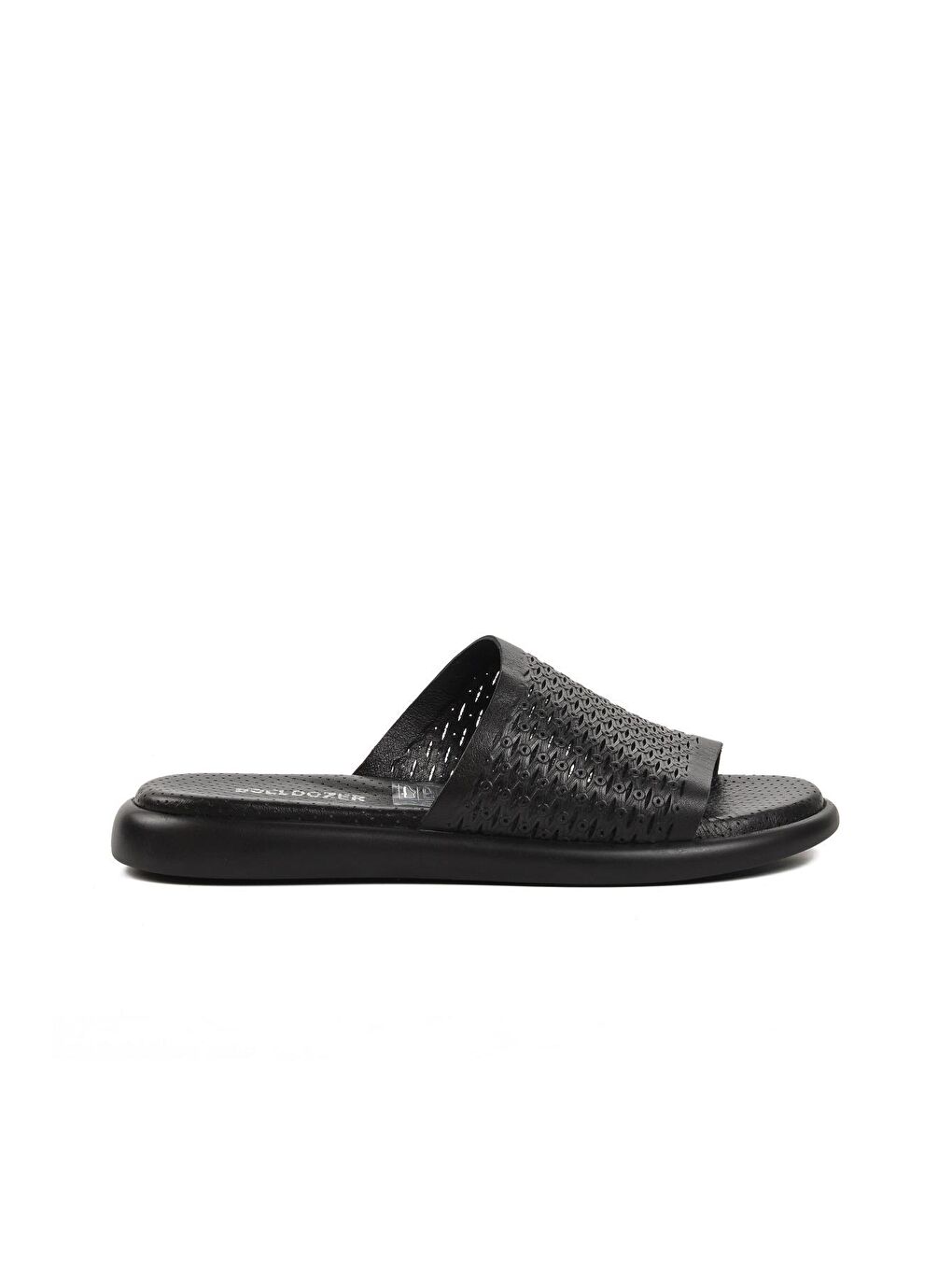 221507 Siyah İçi Dışı Hakiki Deri Kadın Terlik