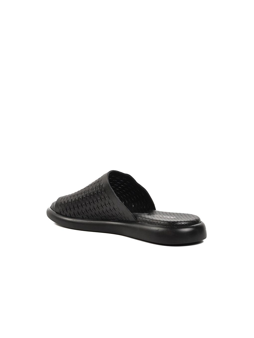 221507 Siyah İçi Dışı Hakiki Deri Kadın Terlik-3