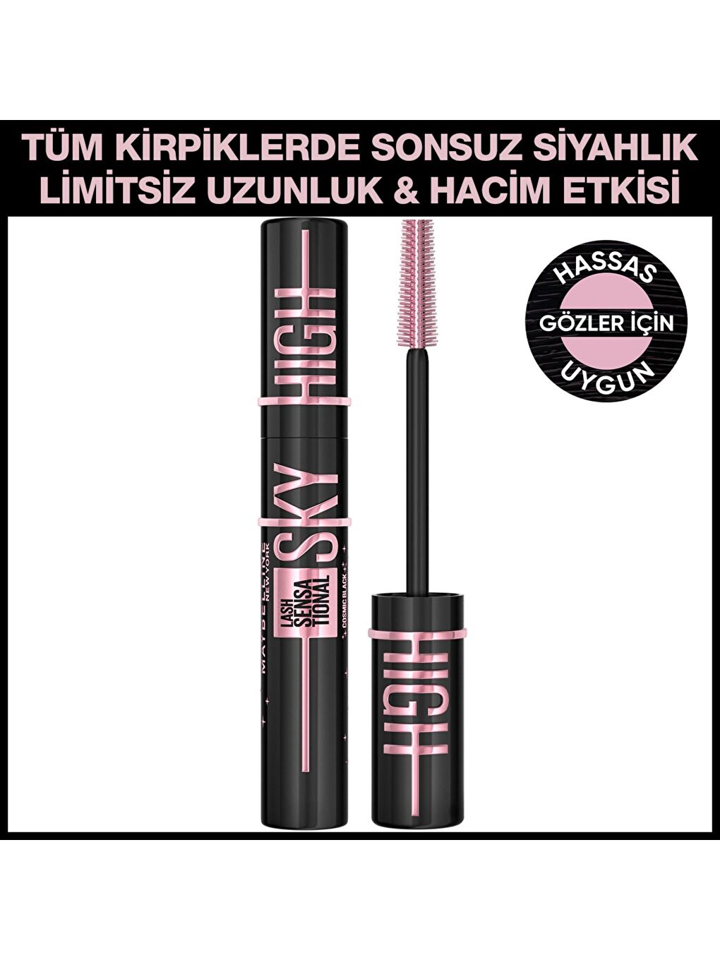 MAYBELLINE NEWYORK Siyah Lash Sensational Sky High Cosmic Black Maskara