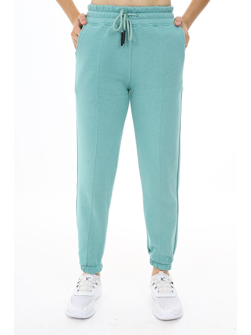 Turkuaz Kız Çocuk Baskısız Eşofman Alt 7-13 Yaş Lx274-3