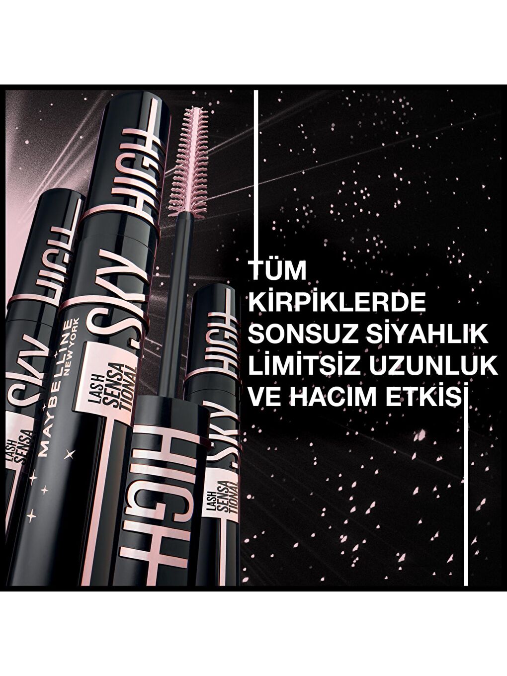 MAYBELLINE NEWYORK Siyah Lash Sensational Sky High Cosmic Black Maskara - 3