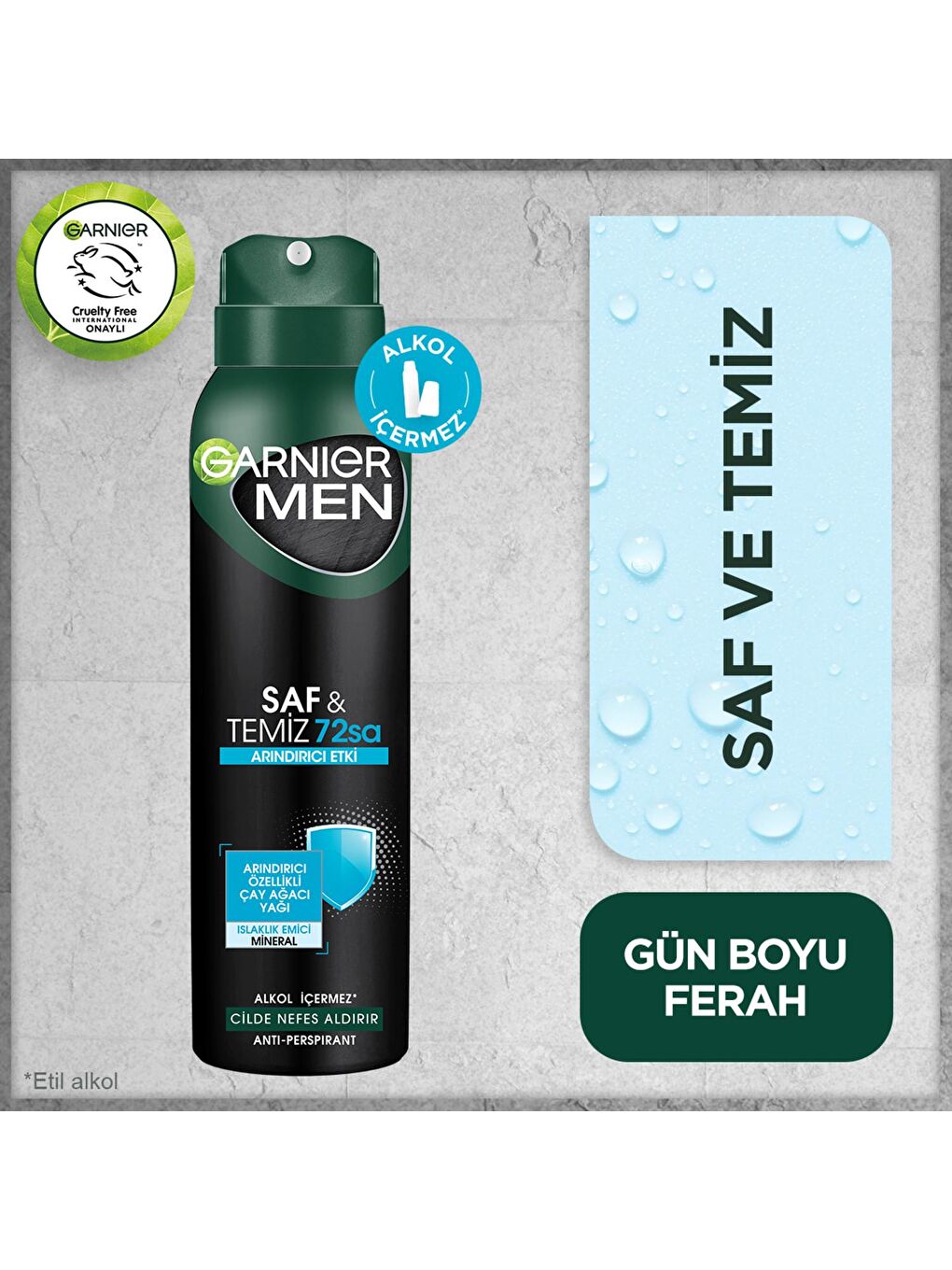 Men Saf & Temiz Sprey Deodorant