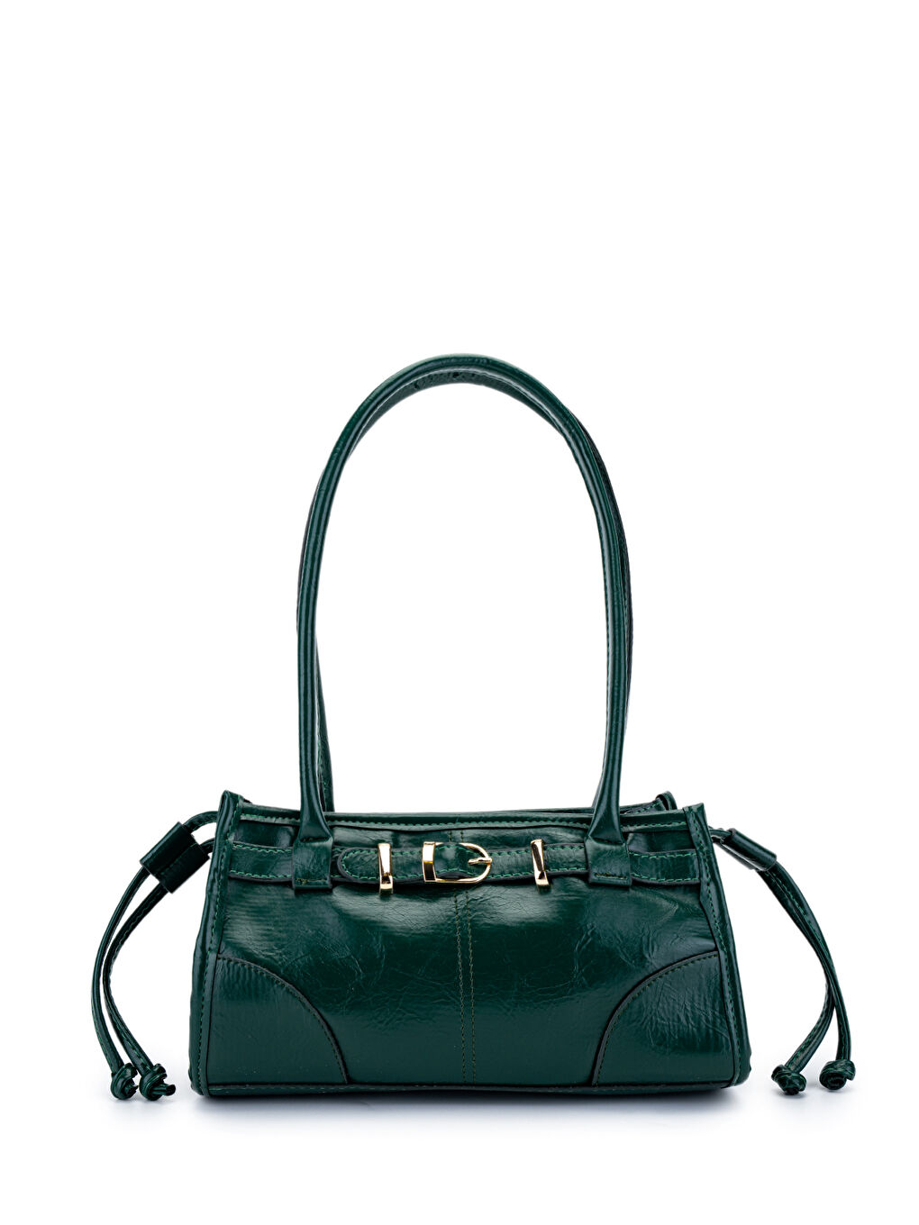 Kemer Detaylı Suni Kılçıllı Deri Kadın Omuz Çanta Girls Yeşil