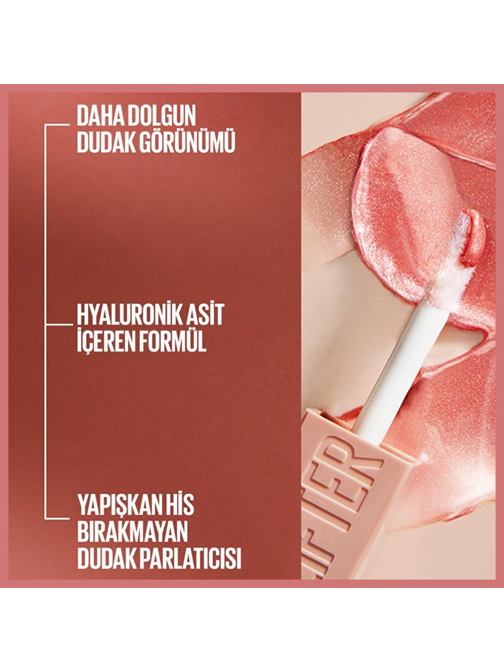 MAYBELLINE NEWYORK Nude Lifter Gloss Nemlendirici Dudak Parlatıcısı - 007 Amber - 8