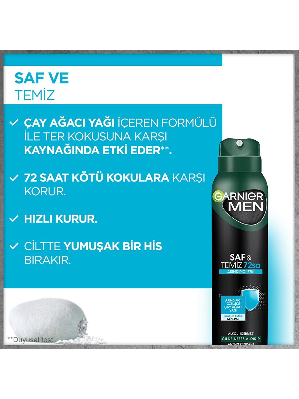 Men Saf & Temiz Sprey Deodorant-3