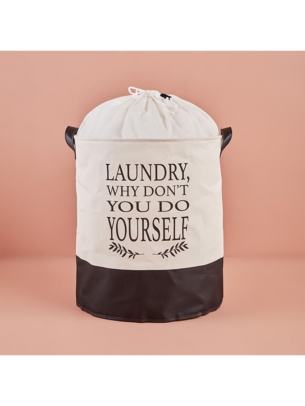 Bella Maison Beyaz Laundry Why Dont You Do Yourself Su Geçirmez Tabanlı Çamaşır Sepeti Beyaz