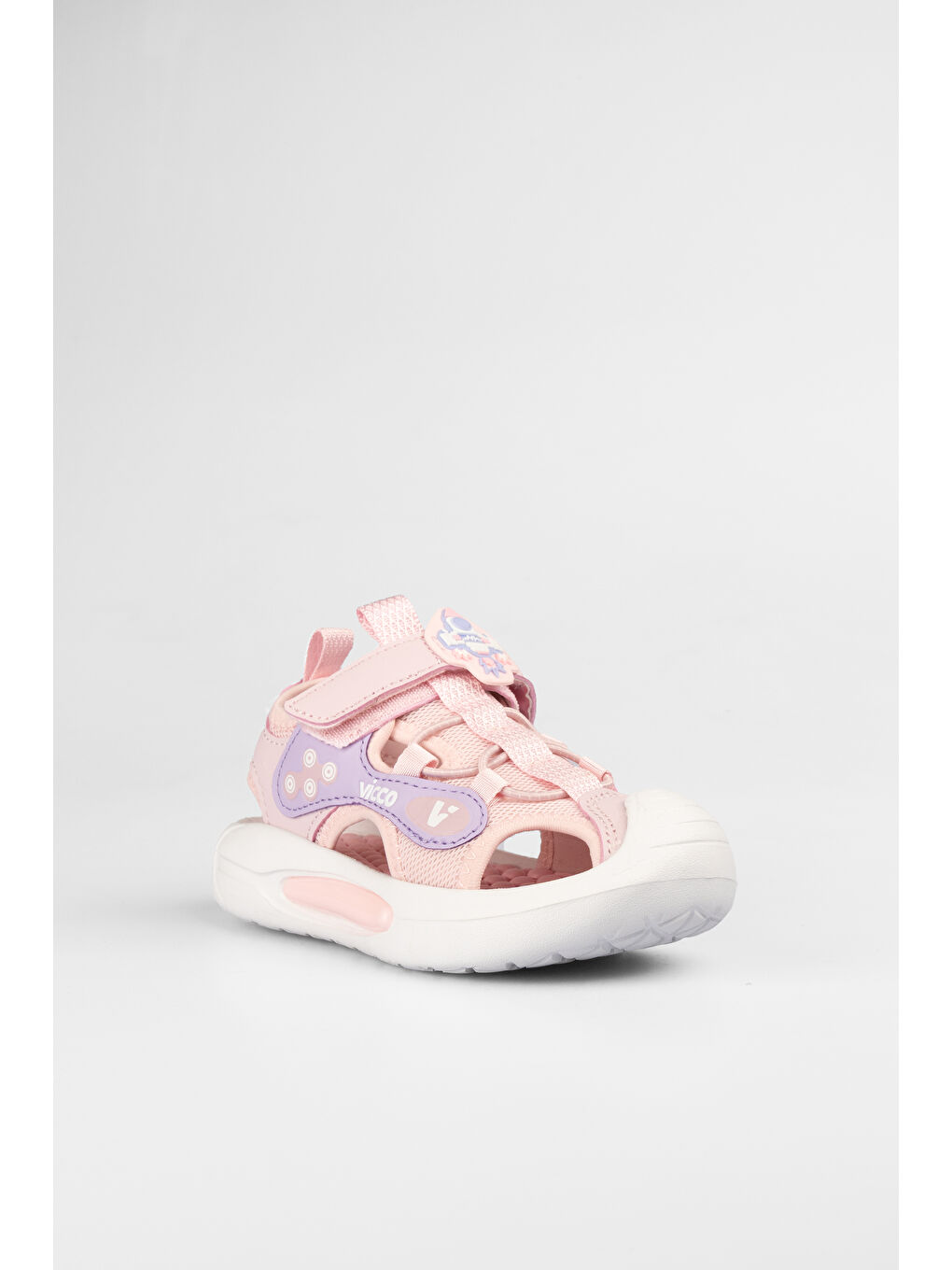 Pembe Rocket Işıklı Kız Okul Öncesi Pudra Sandalet-2