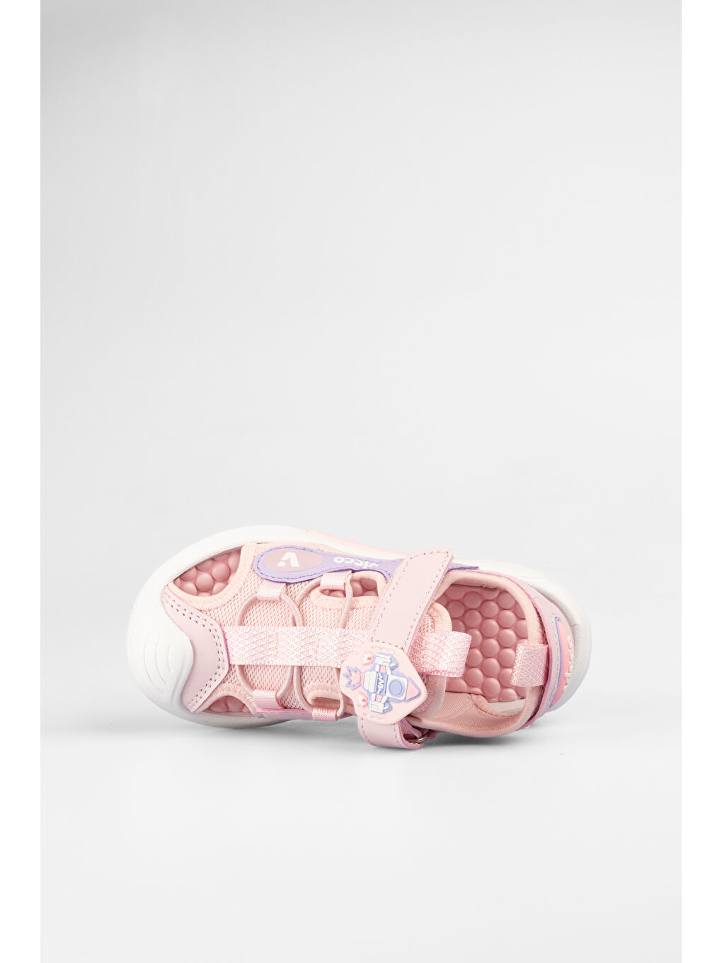 Pembe Rocket Işıklı Kız Okul Öncesi Pudra Sandalet-3