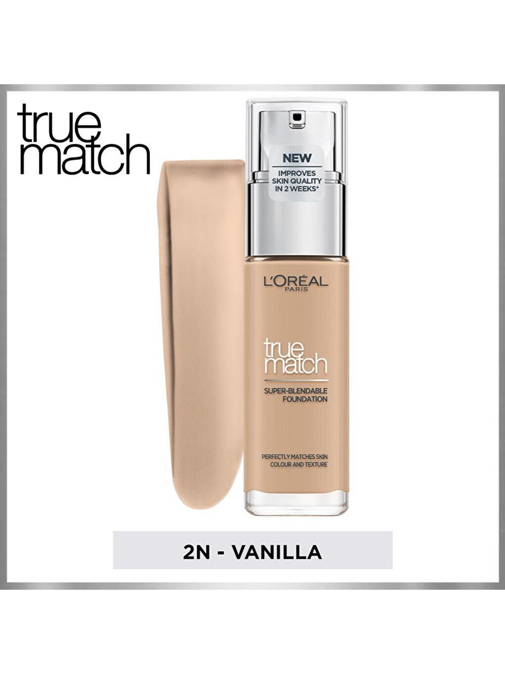 L'Oreal Paris Nude True Match Bakım Yapan Fondöten 2N Vanilla (30 ml) - 4