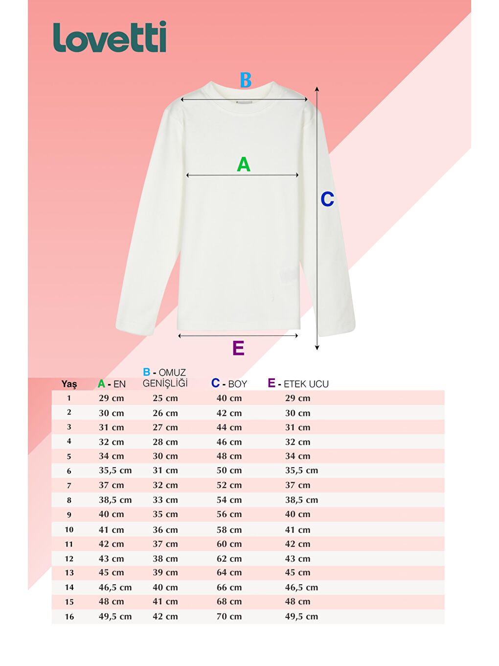 Pembe Basic Unisex Çocuk Kışlık Sıfır Yaka Uzun Kollu Tişört-1