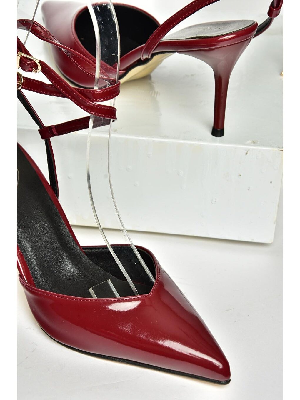 U6540781 Bordo Kadın Topuklu Ayakkabı-1