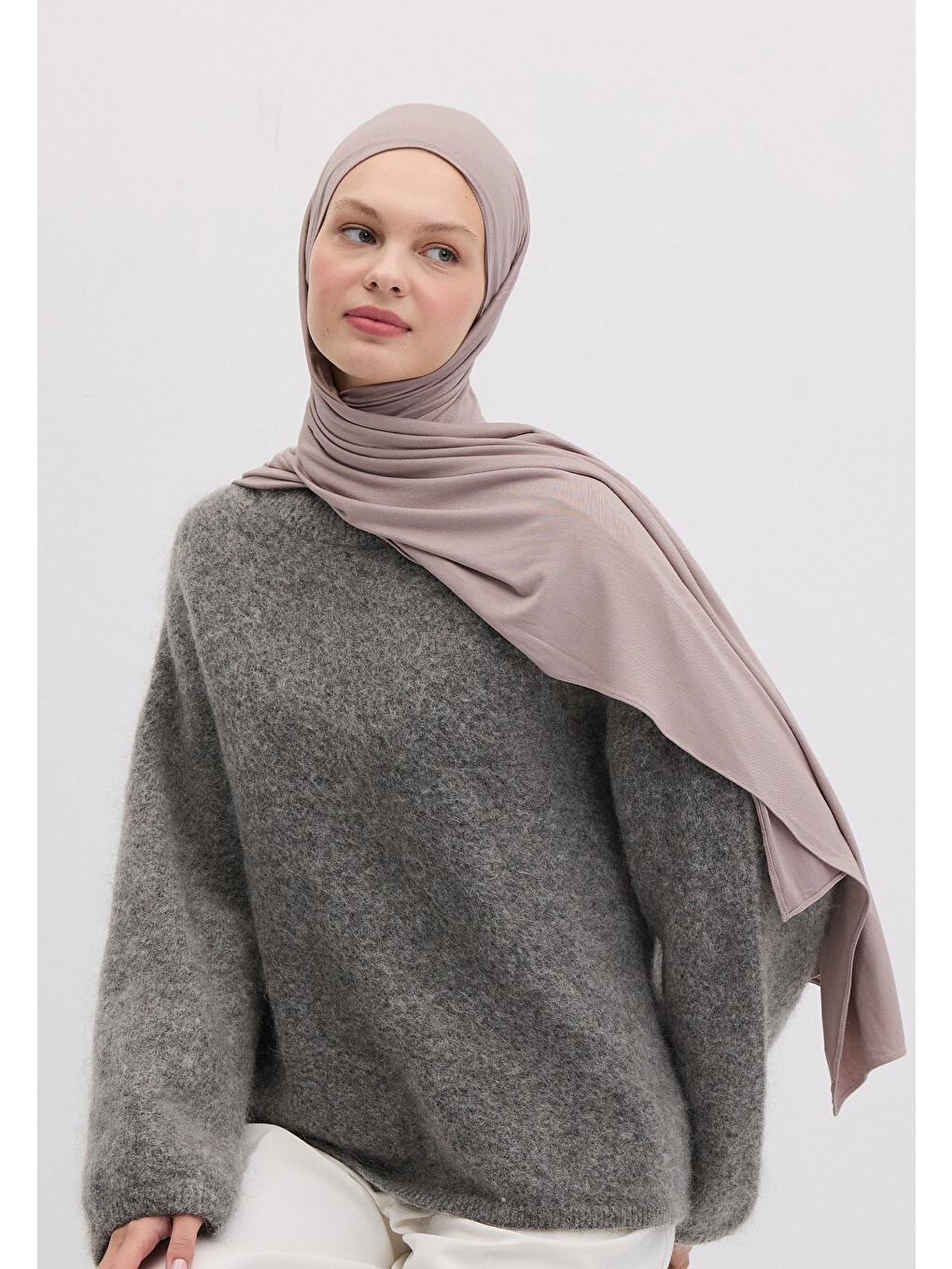Bambu Penye Şal Gülpembe-2