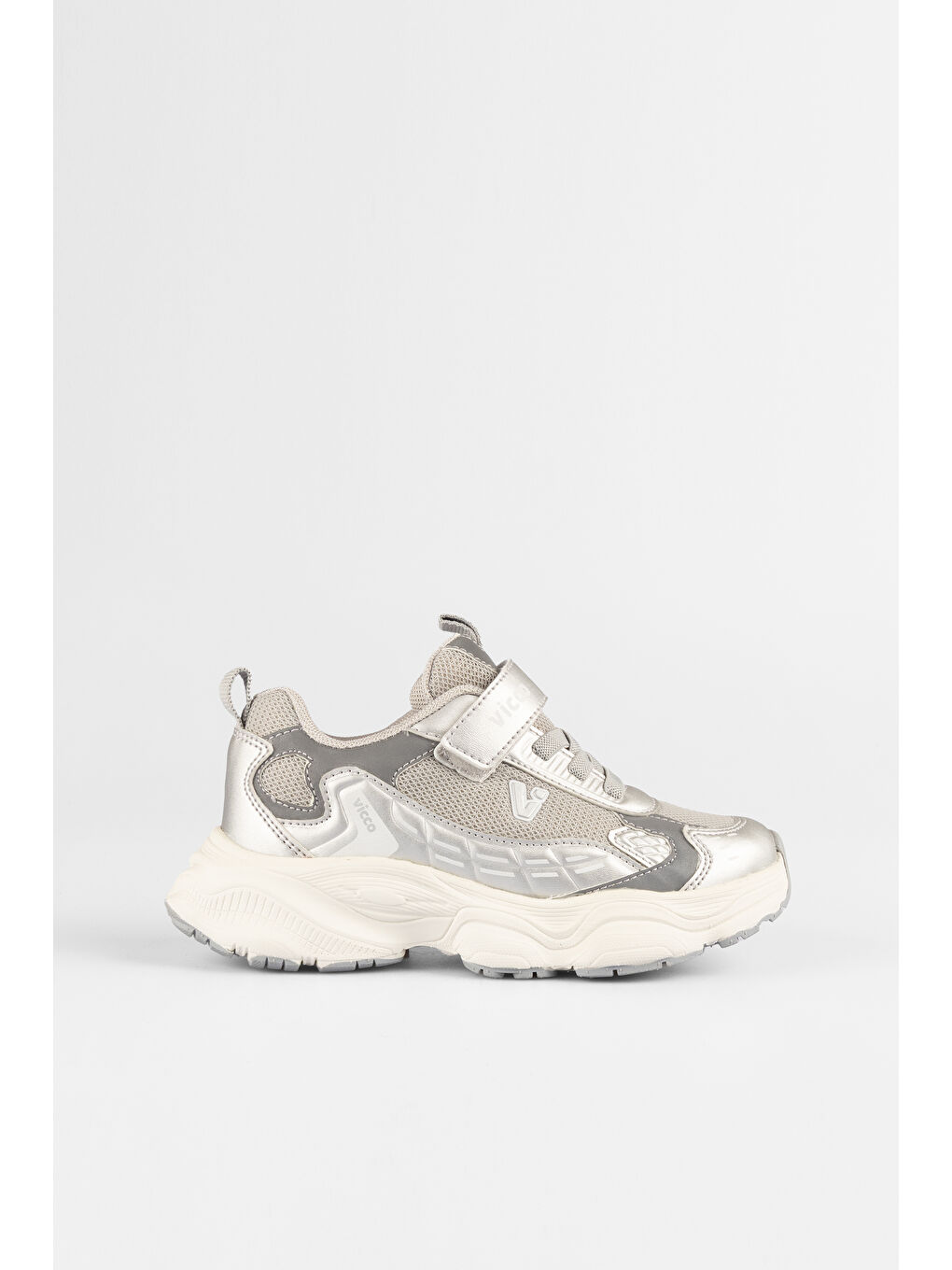 Gri Tag Basic Kız Çocuk Gümüş Spor Ayakkabı-1