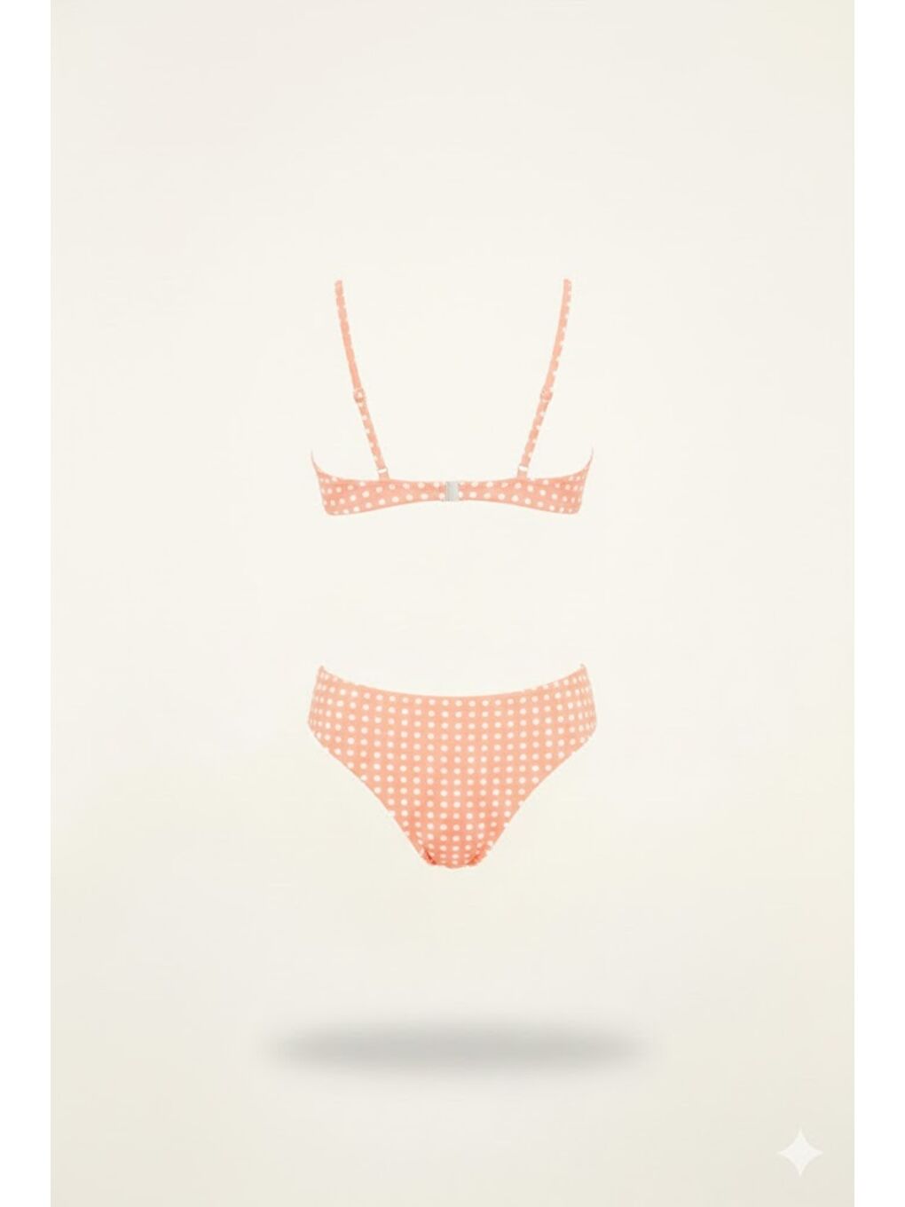 Pembe Bitişik Üçgen Bikini Takım 3110 Somon-1