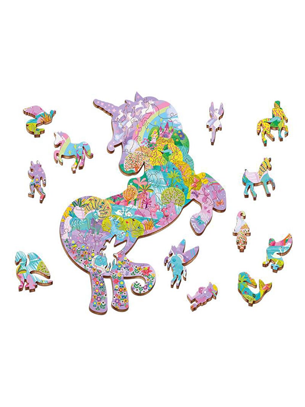 Ludattica Karışık Unicorns - Woody Puzzle - 2