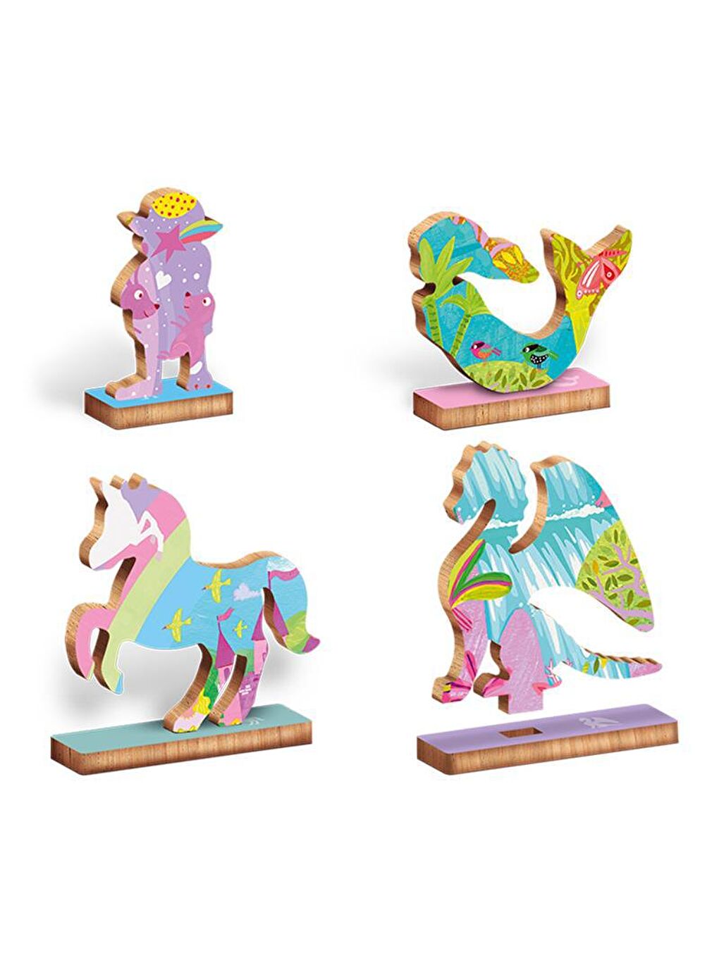 Ludattica Karışık Unicorns - Woody Puzzle - 3