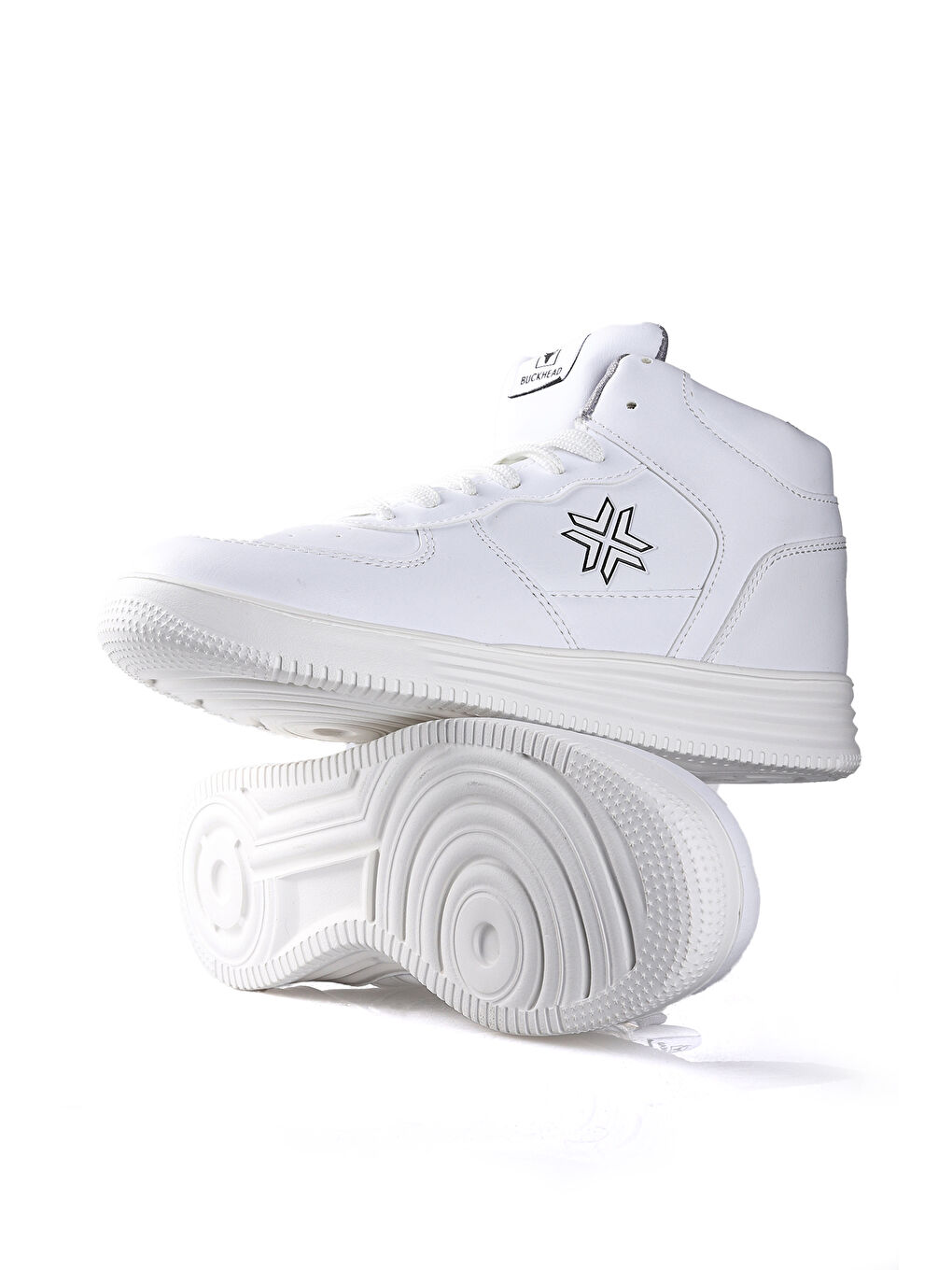 Beyaz Bağcıklı Yürüyüş Kadın Spor Ayakkabı 4197 Base Mid-6