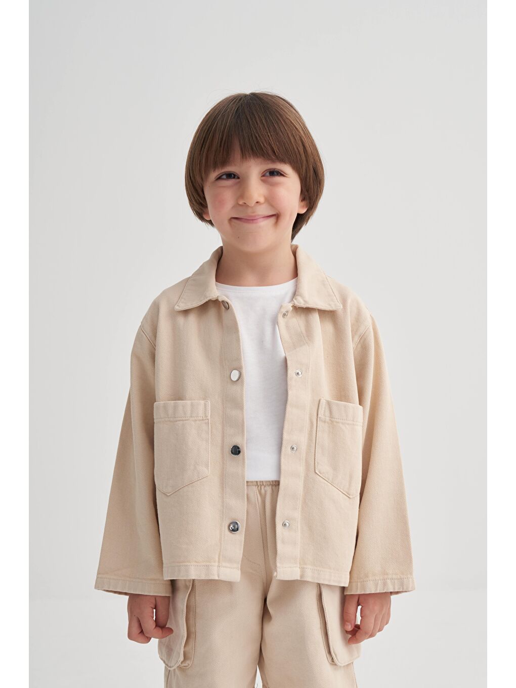 Gabardin Ceket 2-7 Yaş Bej