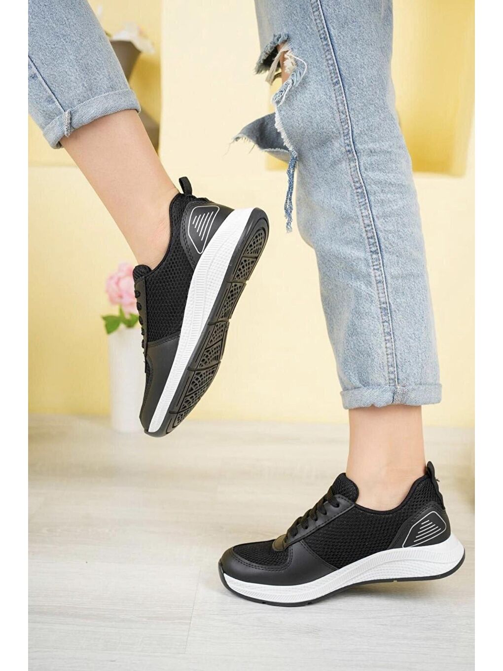 TRENDBU Siyah Kadın Sneaker - 1