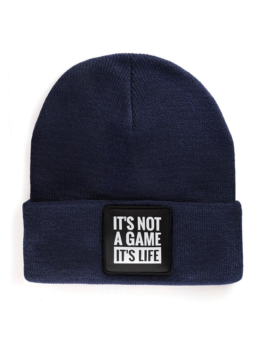 BlackBörk Canlı Lacivert V1 Akrilik It's Not A Game It's Life - 2 Kod Logolu Unisex Lacivert Bere (Beanie)