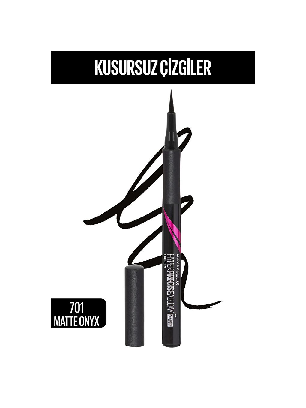 MAYBELLINE NEWYORK Siyah Hyper Precise All Day Eyeliner - 701 Matte Onyx (Mat Siyah)