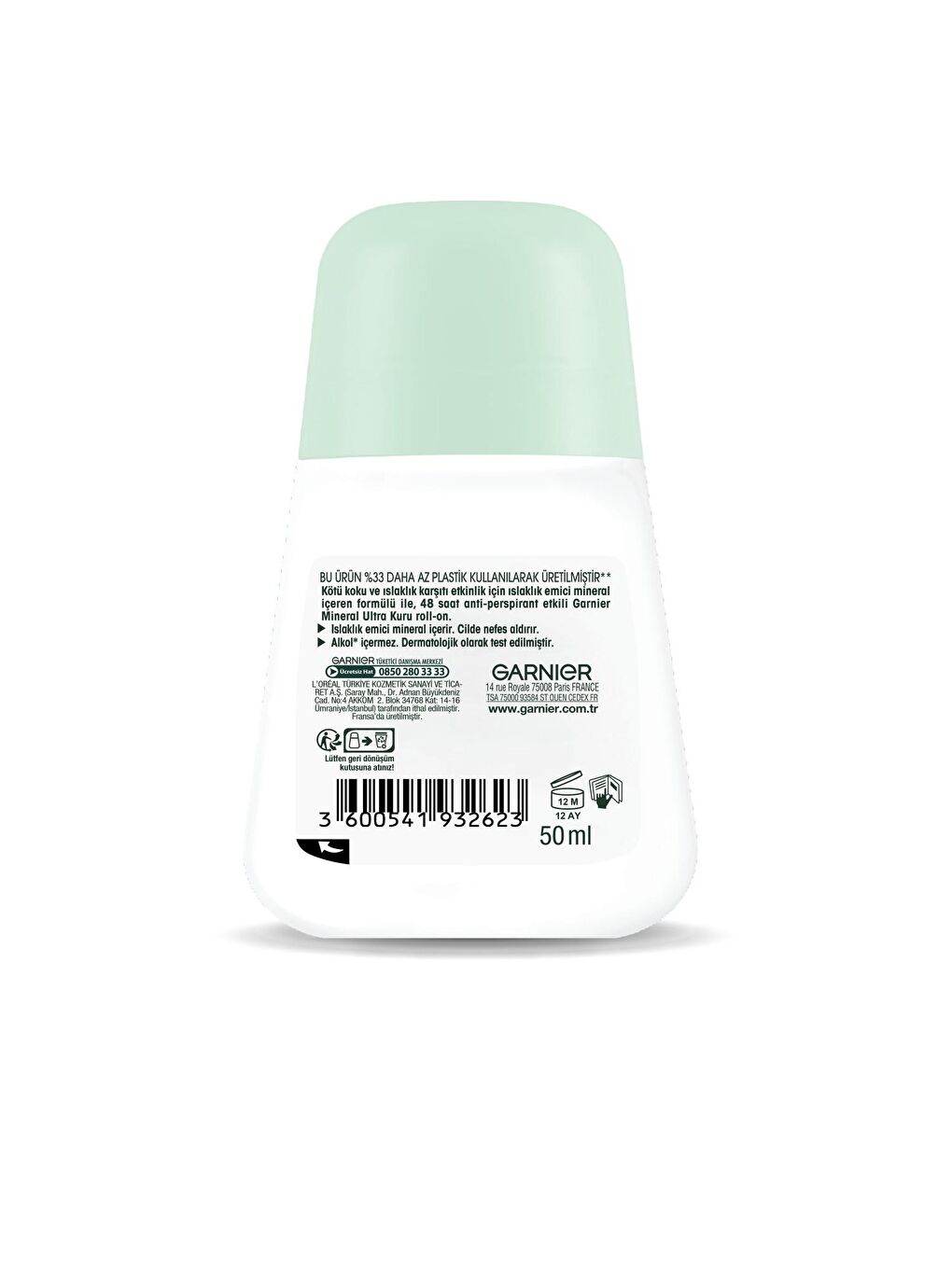 GARNIER Şeffaf Mineral Ultra Kuru Roll-On Deodorant - 4