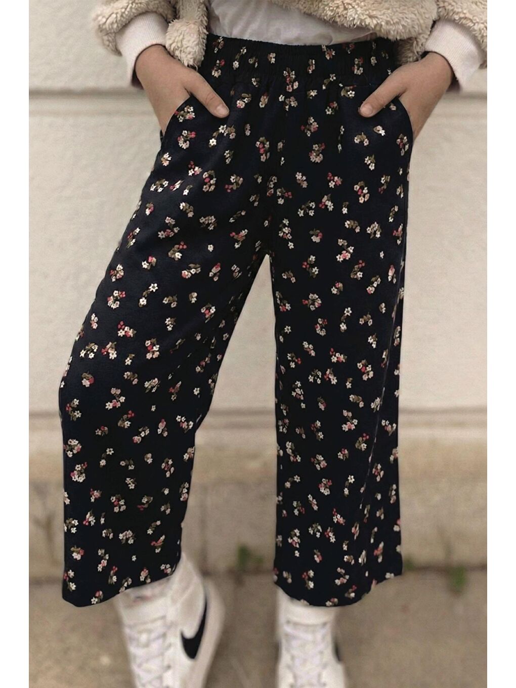 Desenli Dokuma Pantolon 2-8 Yaş Antrasit