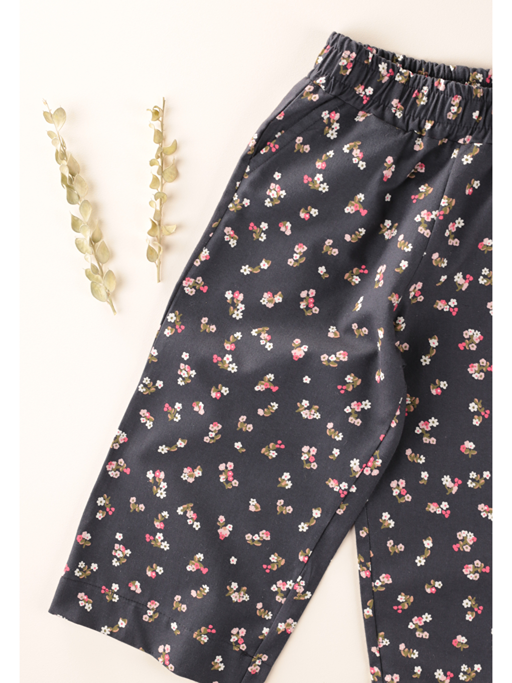 Desenli Dokuma Pantolon 2-8 Yaş Antrasit-1