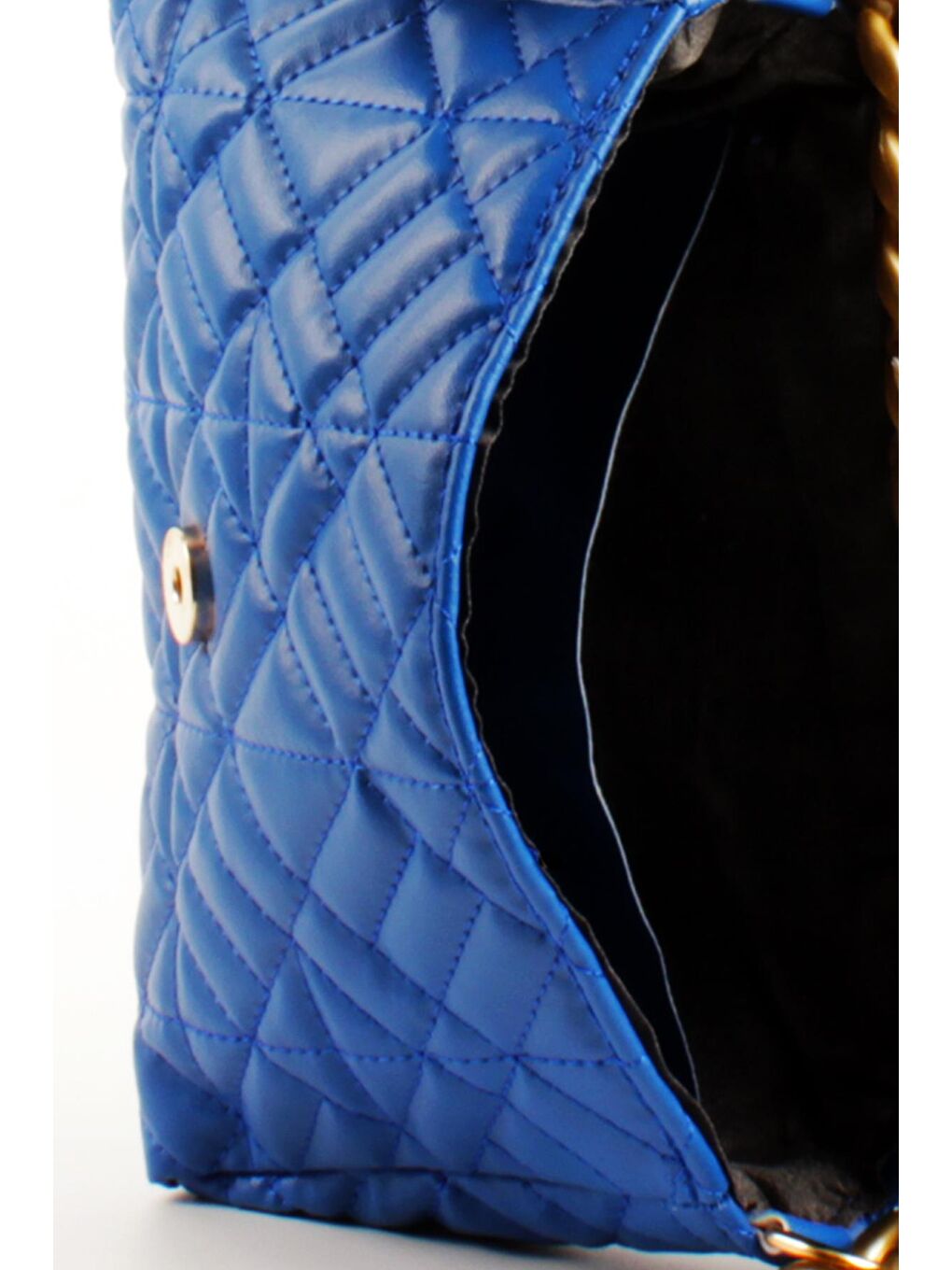 Mavi Kadın Kapitoneli Zincir El ve Omuz Askılı Omuz Çantası (20652)-2