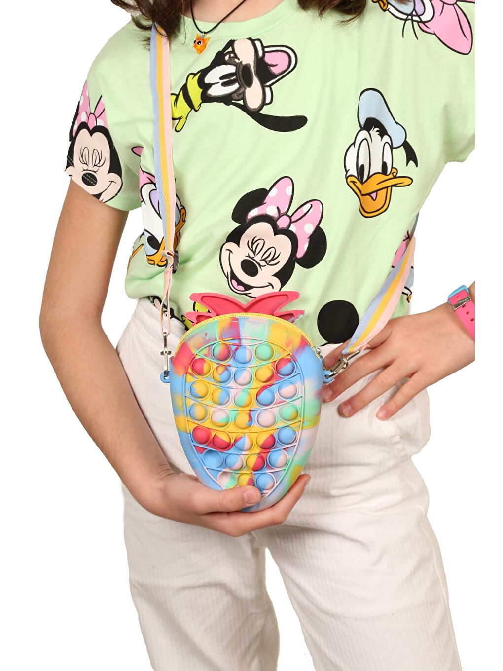 Mavi Pop It Silikon Omuz Çantası-2