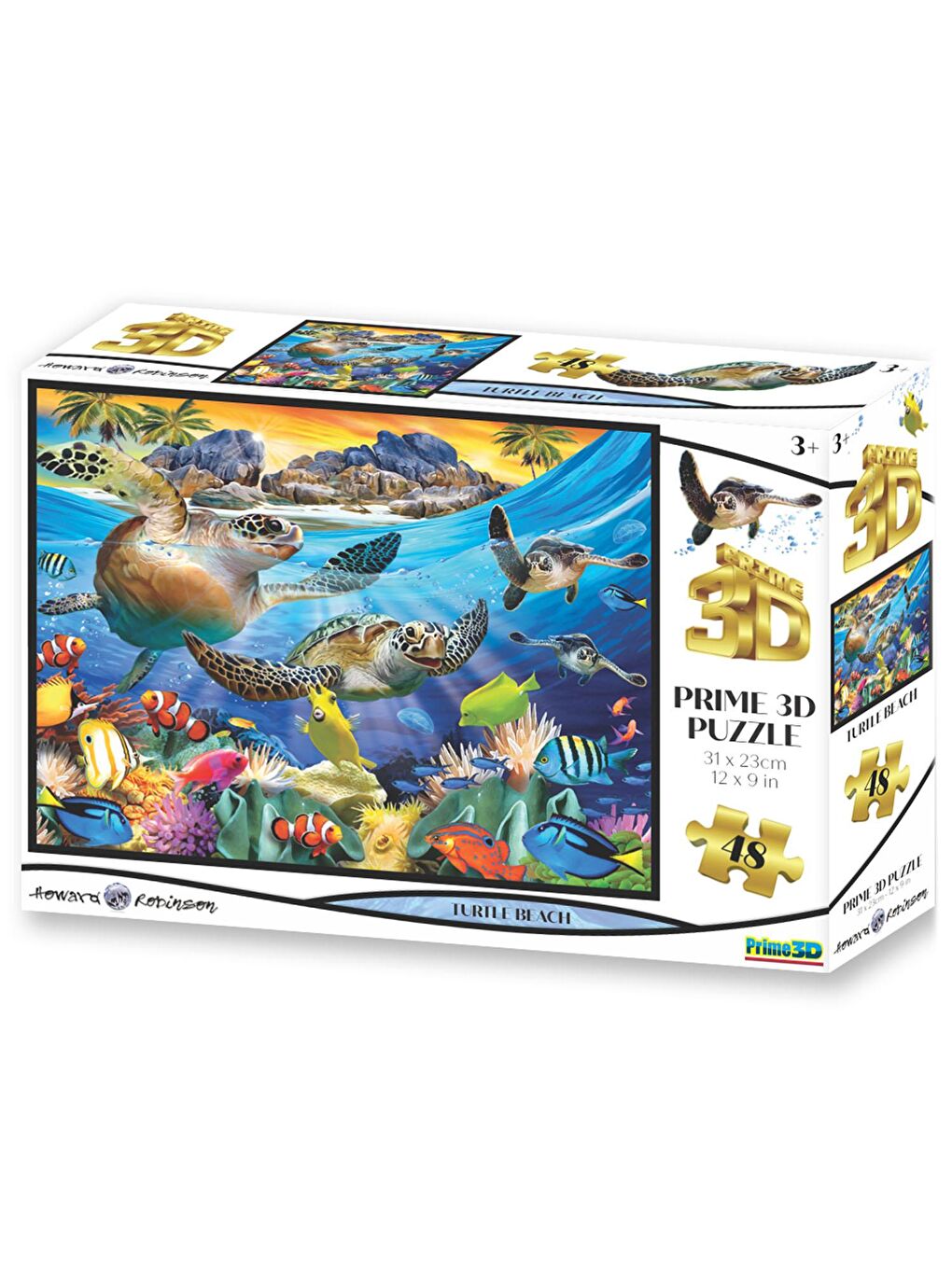 Prime 3D Karışık Kaplumbağa Plajı 63 Parça Puzzle 10686 - 1